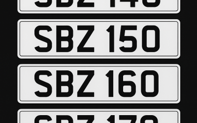 SBZ Number Plate Set – SBZ 140, SBZ 150, SBZ 160 & SBZ 170