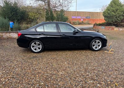 2015 BMW 320D Sport in black with alloy wheels, photographed at SJ Bennington Car Sales Norwich.