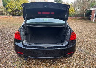 2015 BMW 320D Sport in black with alloy wheels, photographed at SJ Bennington Car Sales Norwich.