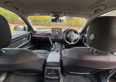 2015 BMW 320D Sport in black with alloy wheels, photographed at SJ Bennington Car Sales Norwich.