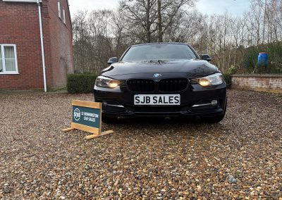 2015 BMW 320D Sport in black with alloy wheels, photographed at SJ Bennington Car Sales Norwich.